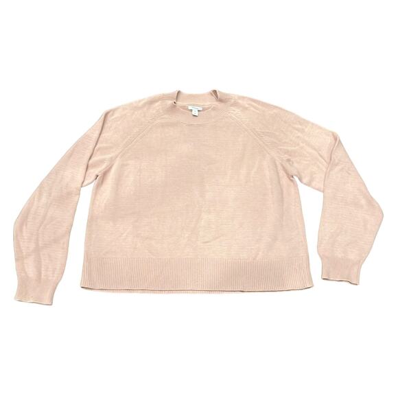 Daily Ritual Women's Cotton Mock Neck Sweater Pastel Pink Size XXL - Picture 2 of 7